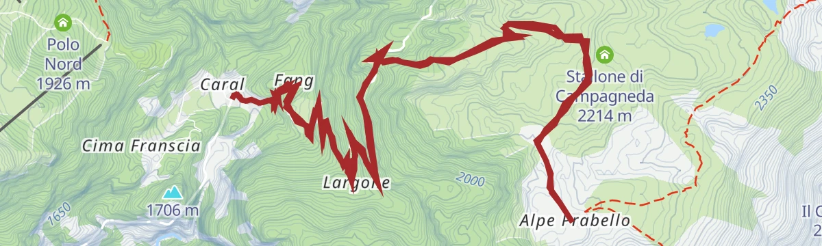 Route map: Campo Franscia